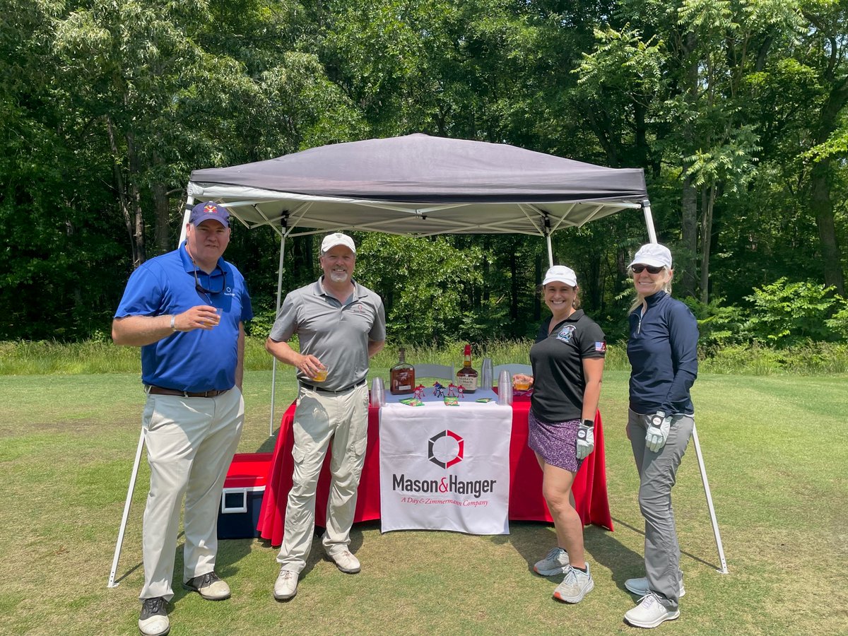 MasonandHanger's tweet photo. Mason &amp; Hanger was pleased to participate and sponsor a hole and beverage cart this week at the 2023 @ACECVirginia ECV PAC Golf Classic. 
#MHGivesBack #Fundraiser #Engineers https://t.co/x80ovXmkHd