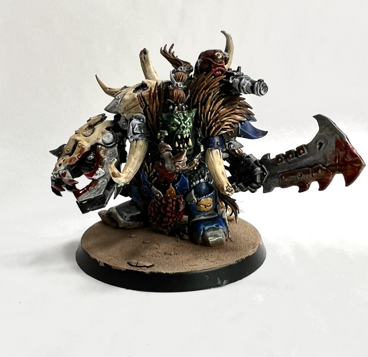 WHWednesdays's tweet photo. @warhammer Blitzy’s Ork beastboss from WHW https://t.co/5m9YrsiIke