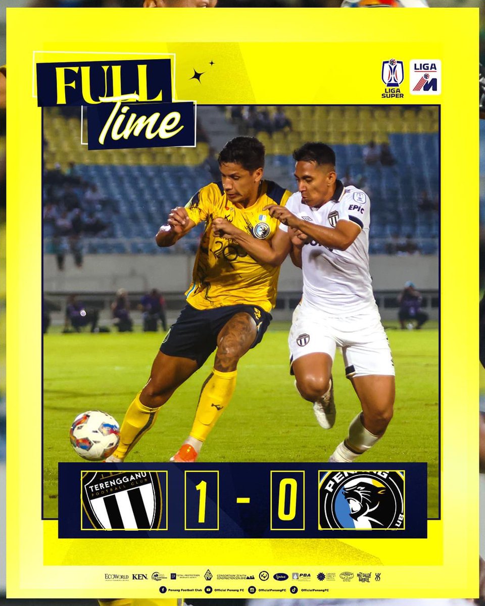 ⚽️ LIGA SUPER 2023 - MATCH 12 ⚽️ TERENGGANU FC [1-0] PENANG FC ⚽️ Engku Shakir 75' 🏟 - Stadium Sultan Mizan Zainal Abidin ⏱ - FULL TIME #PenangFC