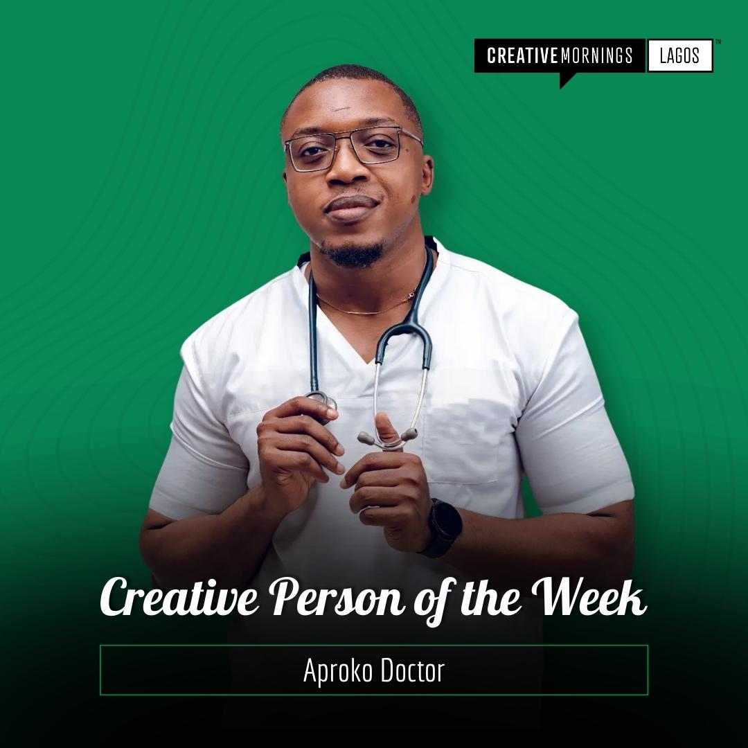 Our Creative Person of the Week is @aproko_doctor👏🌟
With humor and expertise, he's making healthcare knowledge accessible to millions, empowering us all to take charge of our well-being. 

Thank you for your inspiring contributions! 🎉👨‍⚕️ #CreativePersonOfTheWeek #AprokoDoctor