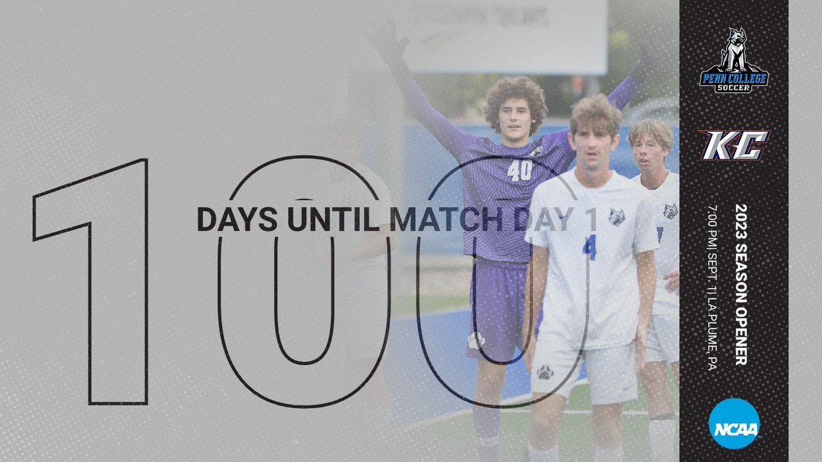 100 days until our 2023 Opening Match!! Get excited!! #destructionzone #goonyouPCTwildcats #d3soccer #d3soc