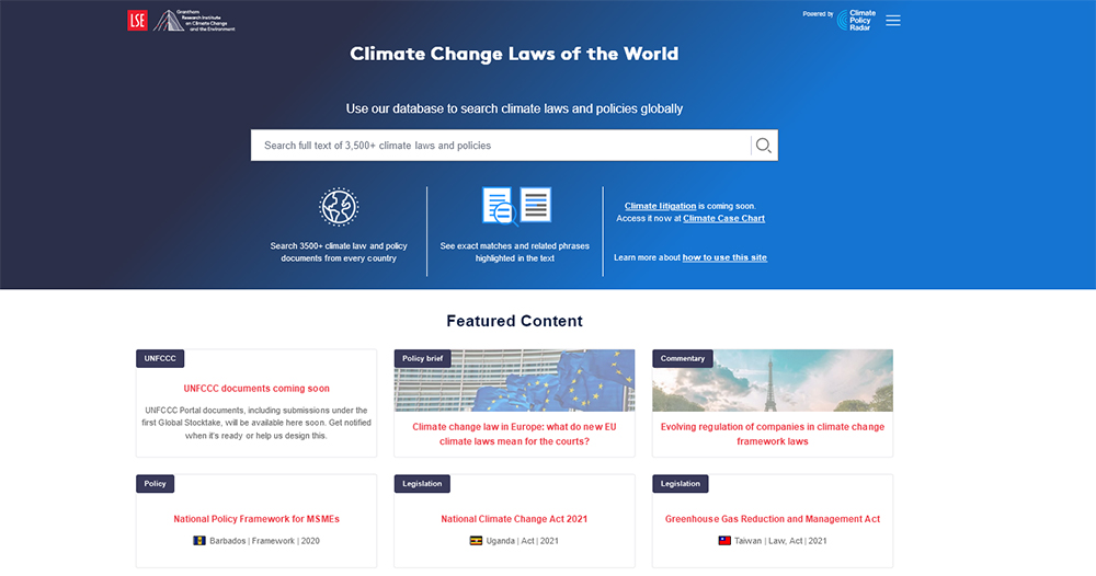 Grantham LSE (@gri_lse) on Twitter photo Our upgraded Climate Change Laws of the World database opens up access to 1000s of climate laws, policies and strategies globally and enables you to quickly and easily explore them - supported by tech from <a href="/climatepolradar/">Climate Policy Radar</a>
Check it out here 👇🏾
climate-laws.org Our upgraded Climate Change Laws of the World database opens up access to 1000s of climate laws, policies and strategies globally and enables you to quickly and easily explore them - supported by tech from <a href="/climatepolradar/">Climate Policy Radar</a>
Check it out here 👇🏾
climate-laws.org