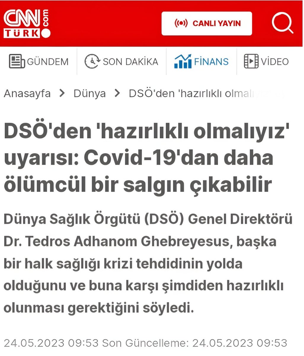 ▶️ DSÖ Yeni Bir Plandemi Peşinde, Ancak Bu Defa Virüs Gerçek Olabilir, Baktılar Covid Yalanı Patladı, Havadan Spreyleme (chemtrails) İle Dahi Gerçek Bir Hastalığı Yaymayı Düşünebilirler, Çünkü Bu Defa Ülkelerin Yönetimini Ele Almak Niyetindeler, Büyük Oynayacakları Kesin 🙄🤔👇🏻