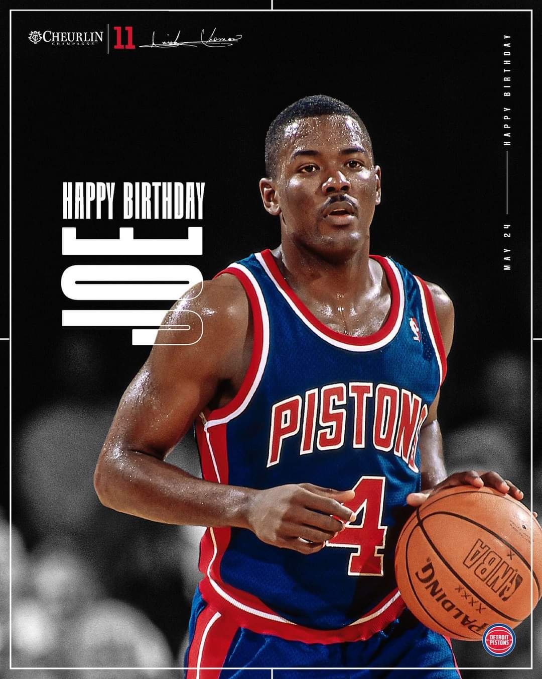 A BIG BIG BIG HAPPY BIRTHDAY TO PISTONS LEGEND, JOE DUMARS!      