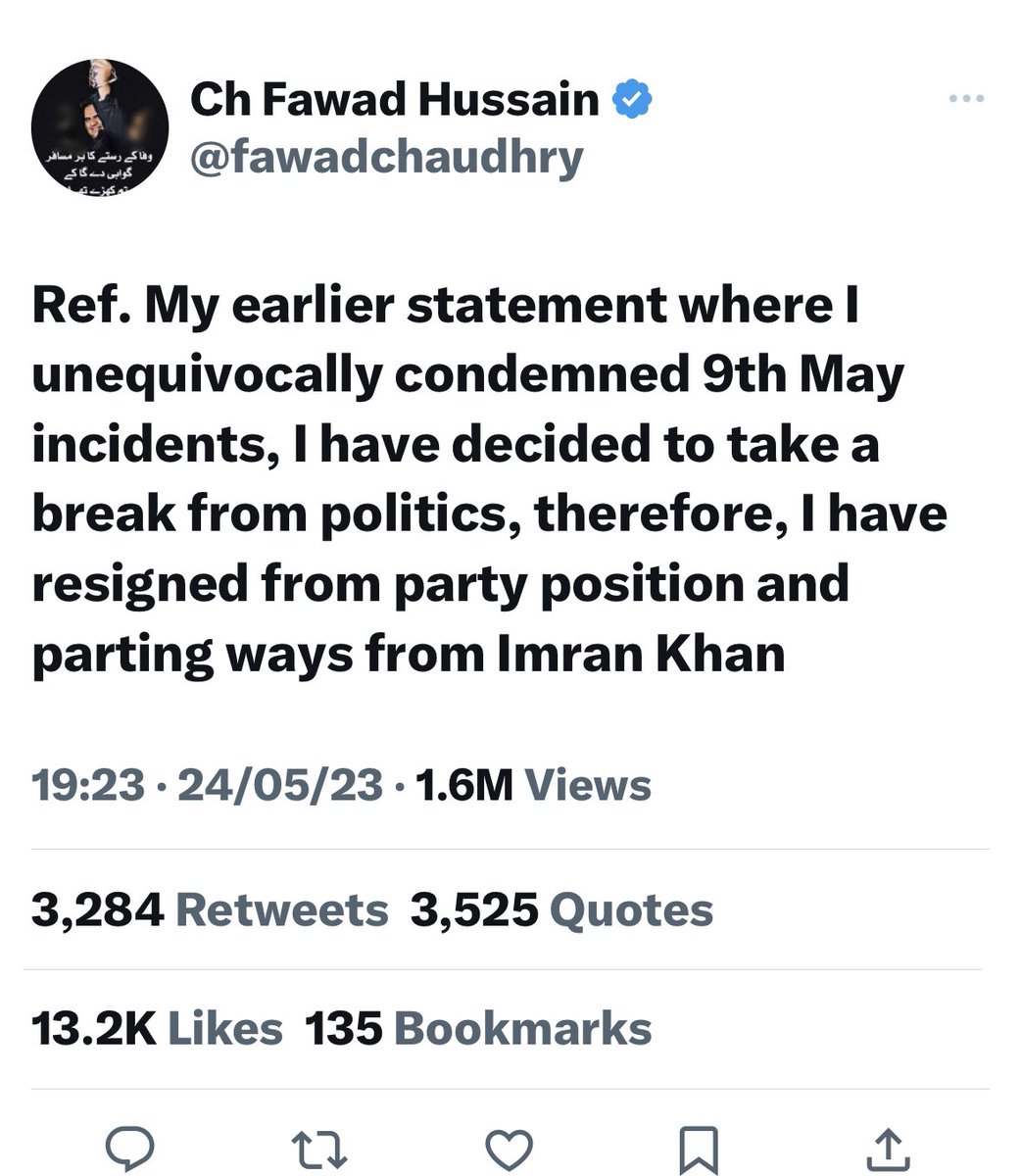 Dabbooji (India baiter) dumps his political mentor. Army cracks the whip and like rats leaving a sinking ship, these hot air faaltus are disassociating from Imran Khan.