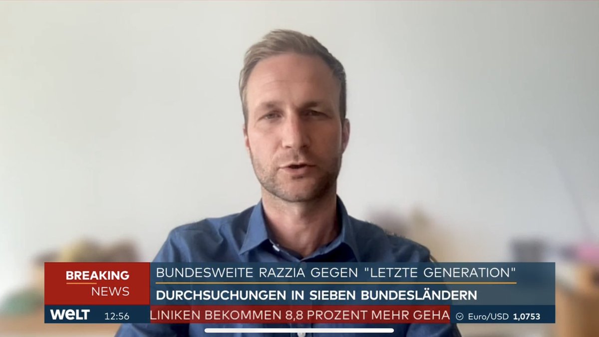 Heute gab es bekanntlich Durchsuchungen bei der Letzten Generation in sieben Bundesländern - Während diese sich im Rahmen einer Pressekonferenz äußerte, hat @Djeron7 für die #GdP im Interview bei @welt mit @OhmTatjana und @LenaMosel unsere Sicht dargelegt welt.de/politik/deutsc…