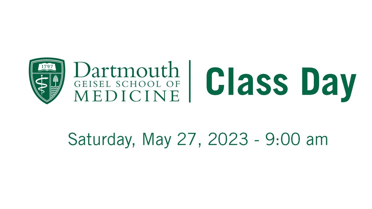 GeiselMed's tweet photo. Class Day is just a few days away! Congratulations to the MD Class of ’23! Please join us here on Saturday, May 27 at 9:00 am for our livestream broadcast of the Class of 2023 Medical Student Class Day Ceremony: https://t.co/AHzhV647z3 #Geisel23s #Classof2023 https://t.co/I5Ig5JRJ0k