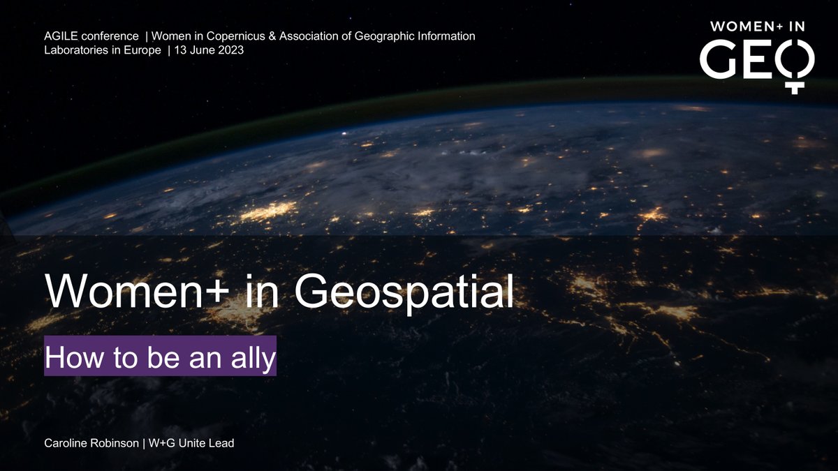 clearmapping's tweet photo. 'Equity in the  Copernicus ecosystem' survey results workshop is led by @WomenInCopernicus at AGILE conference. Starts in the morning, Tuesday 13 June 2023, Delft, The Netherlands. FInd out more here: https://t.co/4tEEtZc1Wc
#geospatial #Diversity #Equity #DEI @geospatialwomen https://t.co/jtoIs6Q60v