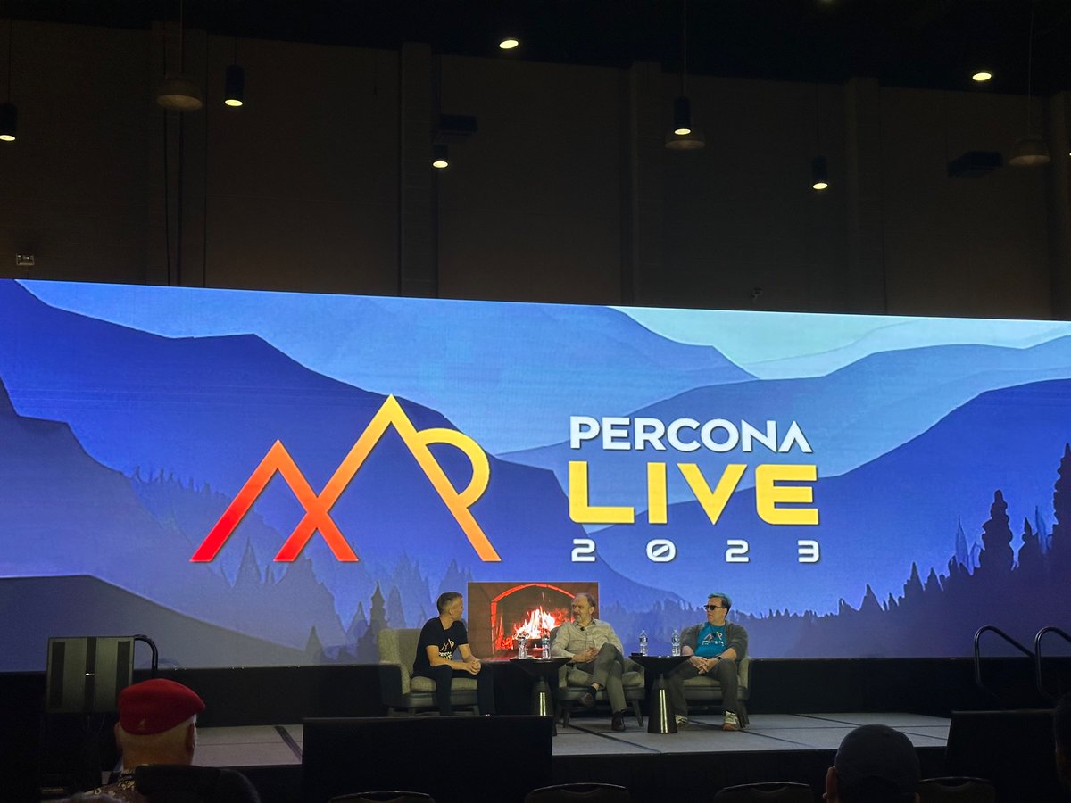 #PerconaLive is on fire. #Fireside chat is going live