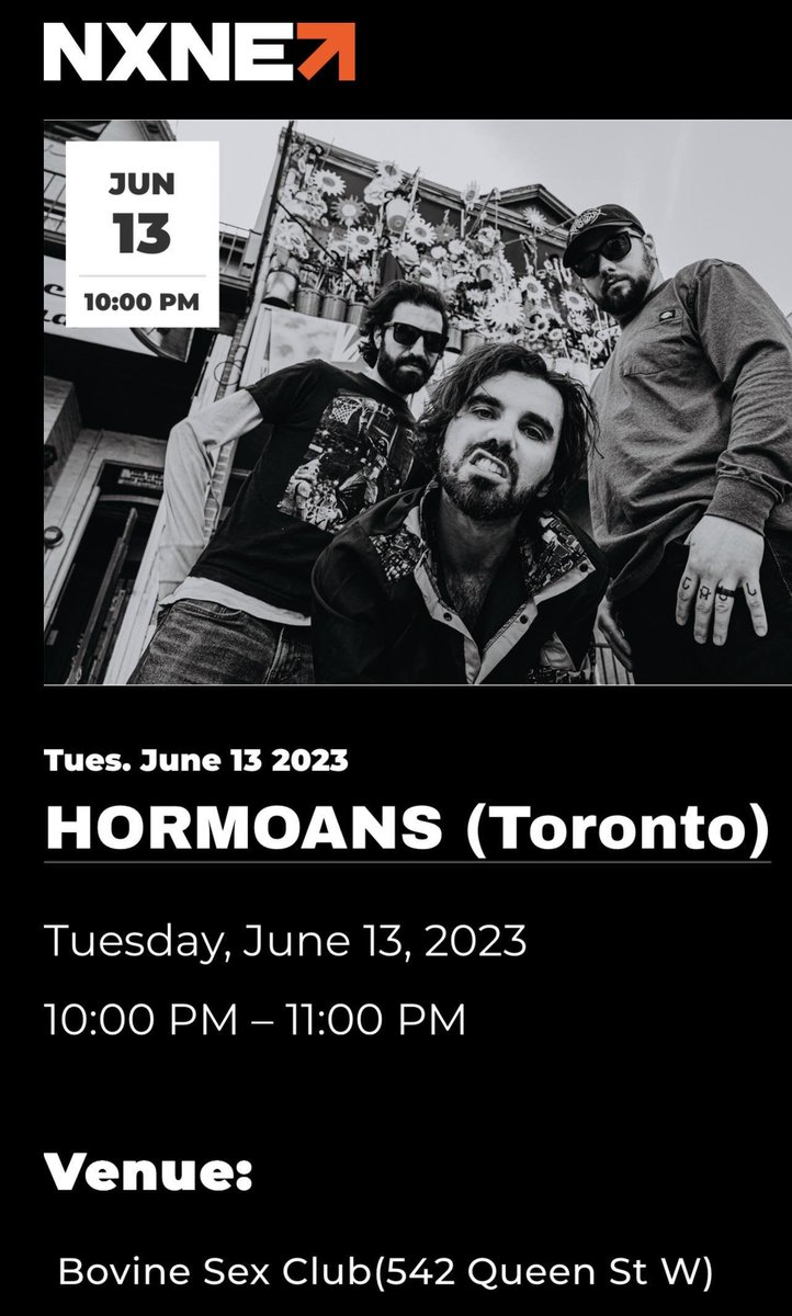 Happy to announce we're playing NXNE this year!
Bovine Sex Club - June 13th at 10pm 🐄
Some surprises in store for this one...
nxne.com/events
#nxne #punk