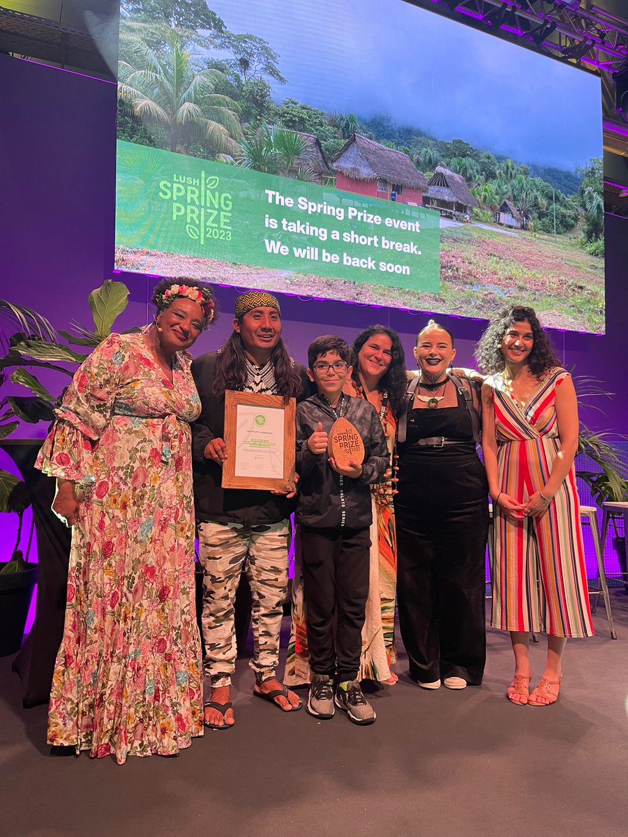 Such an incredible time hosting the @lushspringprize with @EC_magazine & @AjaSaysHello in Berlin, meeting grassroots projects from around the world who are fighting the destruction of our planet & our humanity. Particularly loved presenting the Ancient & Indigenous Wisdom Award