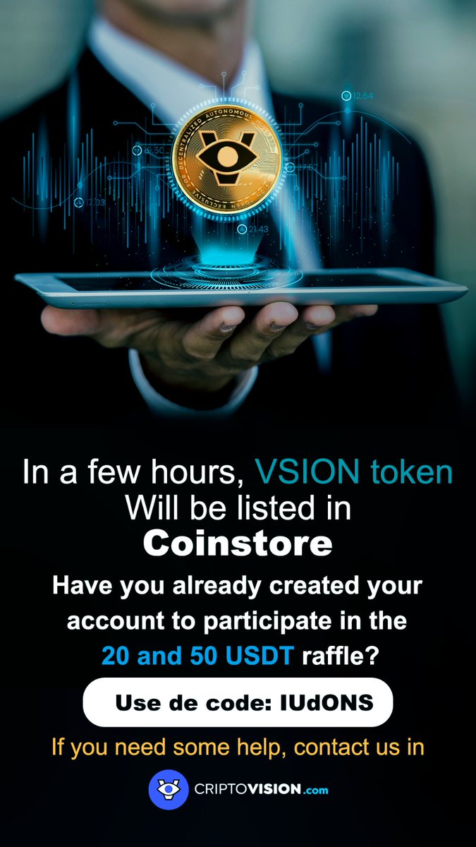 VsionSwap's tweet photo. Create your account using this link: https://t.co/YuCZjHt8ww

Enjoy $VSION @Criptovision1 https://t.co/oGBGHEAHfz