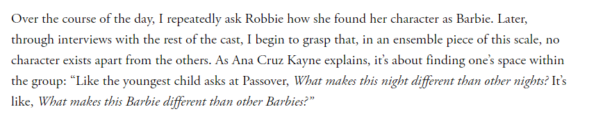 I don't know what I expected from this incredible Vogue BARBIE feature, but it wasn't "a strong but unexamined religion angle" (please, somebody follow up)

vogue.com/article/margot…