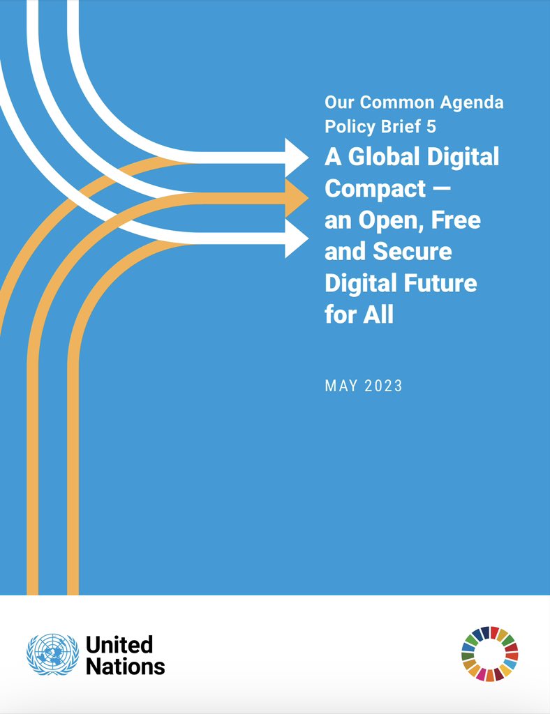 Just published: UNSG #PolicyBrief on the #GlobalDigitalCompact outlining @antonioguterres vision for an open, free, secure and human-centred digital future that is anchored in UN Charter, Human Rights and the #2030Agenda #CODES #SustainableDigitalAge un.org/sites/un2.un.o…