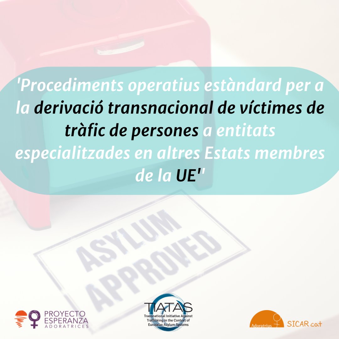 wwwsicarcat's tweet photo. Nou document que @ProyecEsperanza i @wwwsicarcat hem elaborat en el marc del #TIATAS: 'Procediments operatius estàndard per a la derivació transnacional de víctimes de tràfic de persones a entitats especialitzades en altres Estats membres de la UE'
🔗https://t.co/gehCvjf4q7 https://t.co/rozhl82Phg