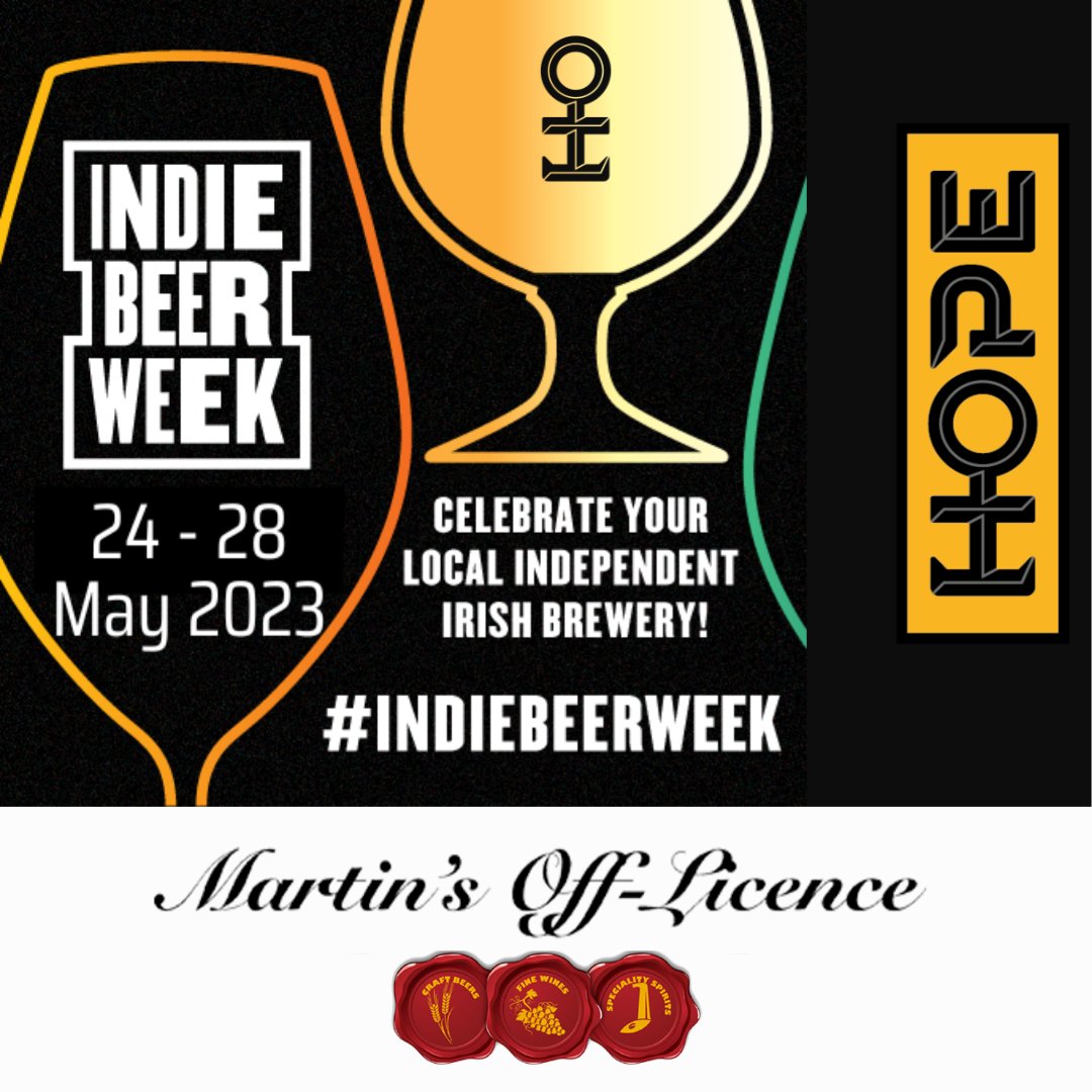 🍻Beer Tasting!🍻
Join us in store on Friday from 5 o'clock to 8 o'clock to taste @HopeBeerDublin's delicious beers!!

#martinsofflicence #hopebeerdublin #indiebeerweek #beertasting #shoplocal #irishbrews #craftbeer