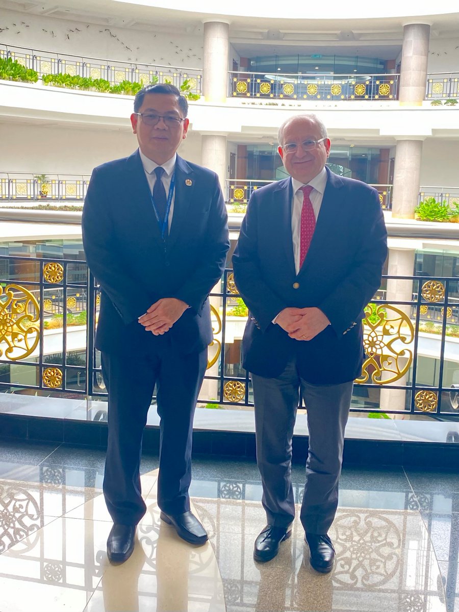 MTCR_Chair's tweet image. The #MTCR Chair and a delegation just returned from a visit to #Malaysia 🇲🇾 on 23 May. The delegations engaged in a comprehensive exchange on export controls to advance the shared goal of #missile #nonproliferation.