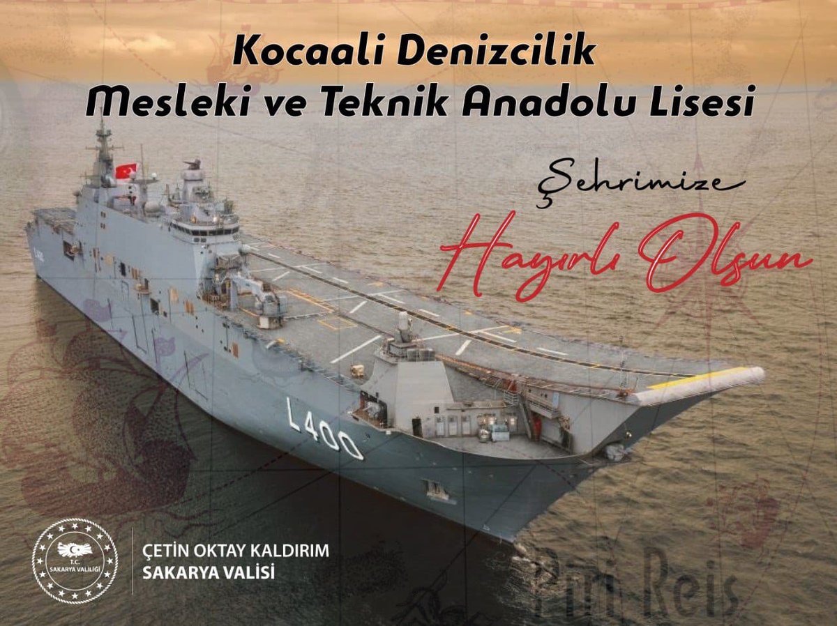 Denizcilik sektörünün nitelikli elemanları Sakarya'mızda yetişecek.⚓️🚢

📍Kocaali ilçemizde 2023-2024 eğitim-öğretim yılında faaliyete alacağımız Denizcilik Mesleki ve Teknik Anadolu Lisesi ile evlatlarımız denizcilik sektörüne en donanımlı şekilde hazırlanacak. 

Hayırlı olsun.
