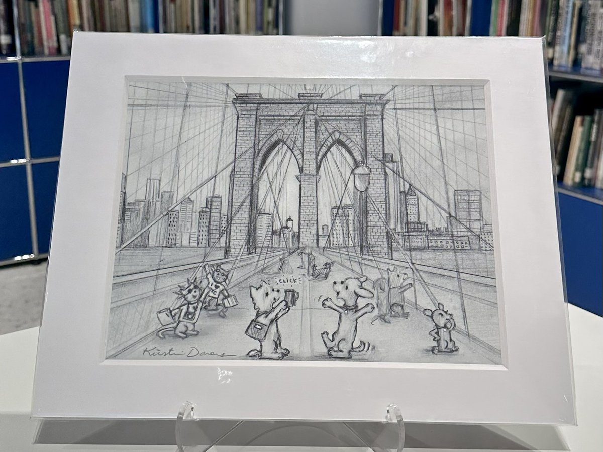 Happy 140 birthday to the iconic Brooklyn Bridge! It opened to the public on this day 140 years ago connecting Manhattan and Brooklyn with a walking path for the first time. Enjoy this illustration of the NYC landmark with pet tourists by Kristin Doney also available in our shop!
