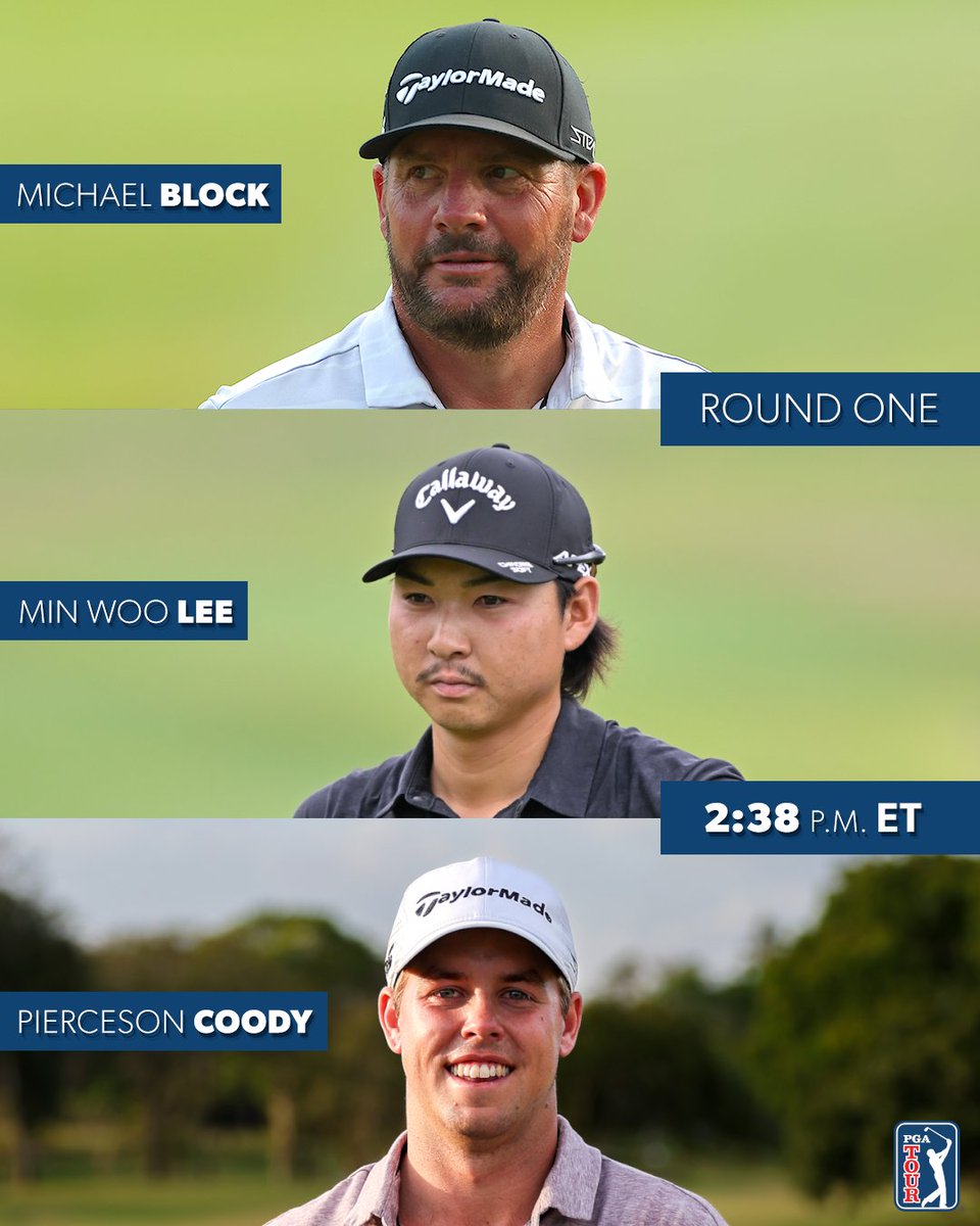 Stacked featured groups on PGA TOUR LIVE for Thursday <a href="/CSChallengeFW/">Charles Schwab Challenge</a> 💪

9:15 a.m. ET
Spieth, Rose, Kirk

9:26 a.m. ET
Fowler, Fleetwood, Hoge

1:44 p.m. ET
Hovland, Kitayama, Davis

1:55 p.m. ET
Finau, Im, Morikawa

2:38 p.m. ET
Block, M.W. Lee, Coody
