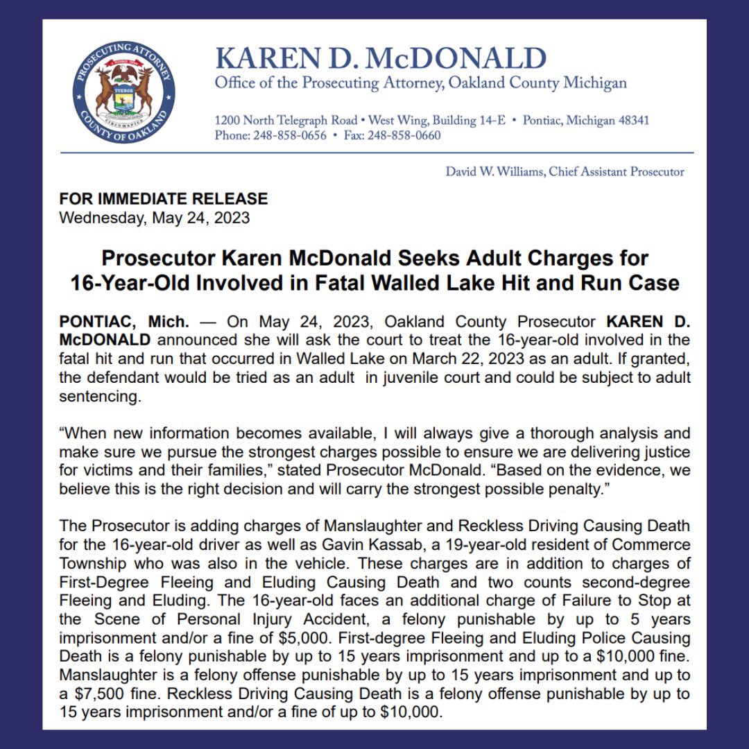 Oakland County Prosecutor Karen McDonald tweet media