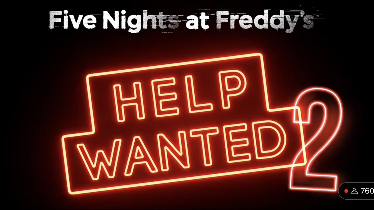FIVE NIGHTS AT FREDDY’S: HELP WANTED 2 WAS JUST ANNOUNCED ON THE PLAYSTATION SHOWCASE

RELEASING LATE 2023