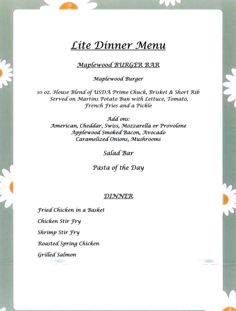What's cooking? Here's what: our Thursday Night Lite Dinner Menu! Starting tomorrow night, and every Thursday, for the summer🤤🍔Take a break from cooking and stop by.
.
.
#maplewoodcountryclub #maplewoodcc #maplewoodnj #thursdaynightdinner #dinnermenu #countryclublife #goodeats
