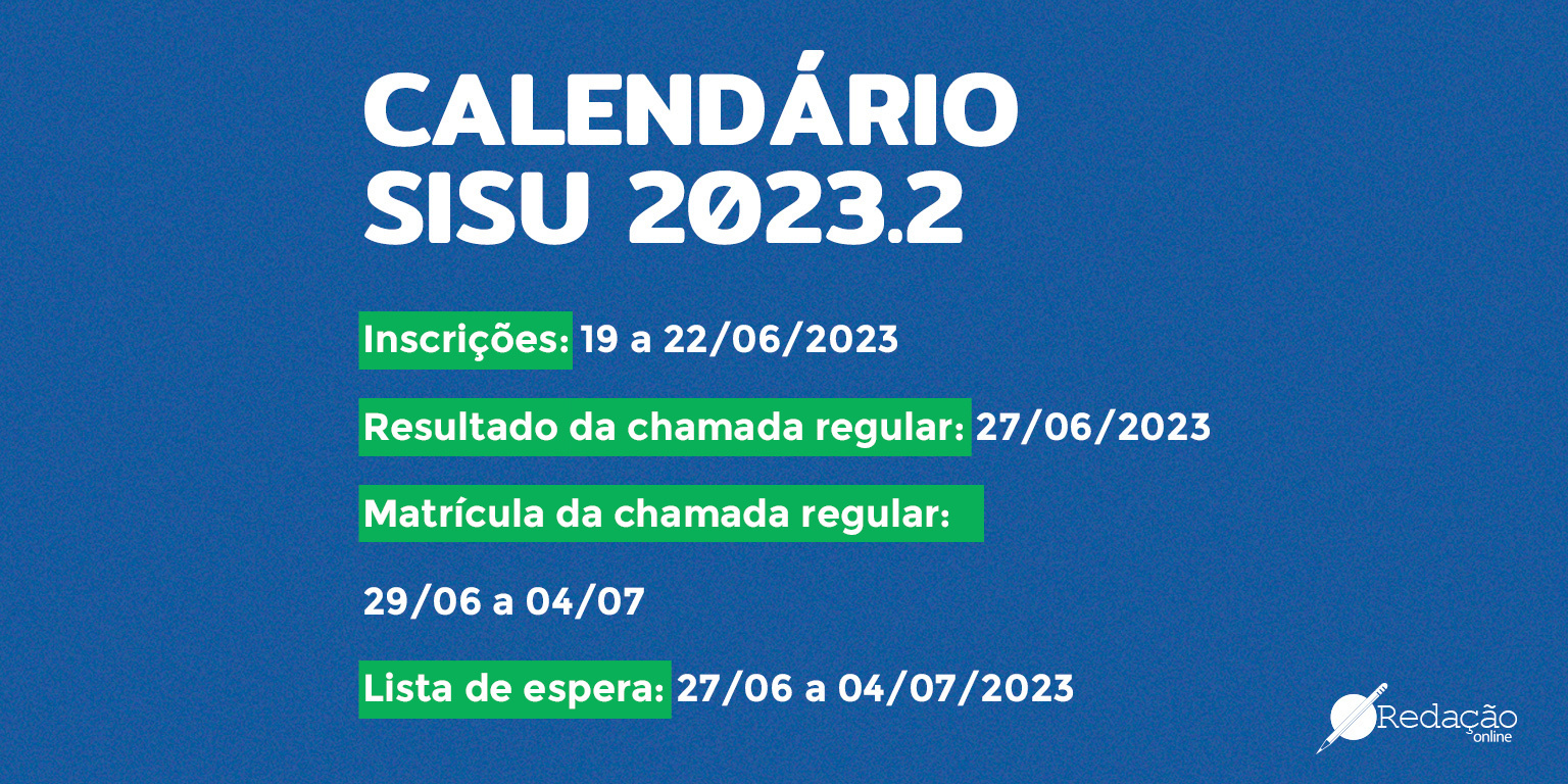 SISU 2023.2: Faça consulta de vagas, saiba como se inscrever com a nota do  Enem e veja data do resultado