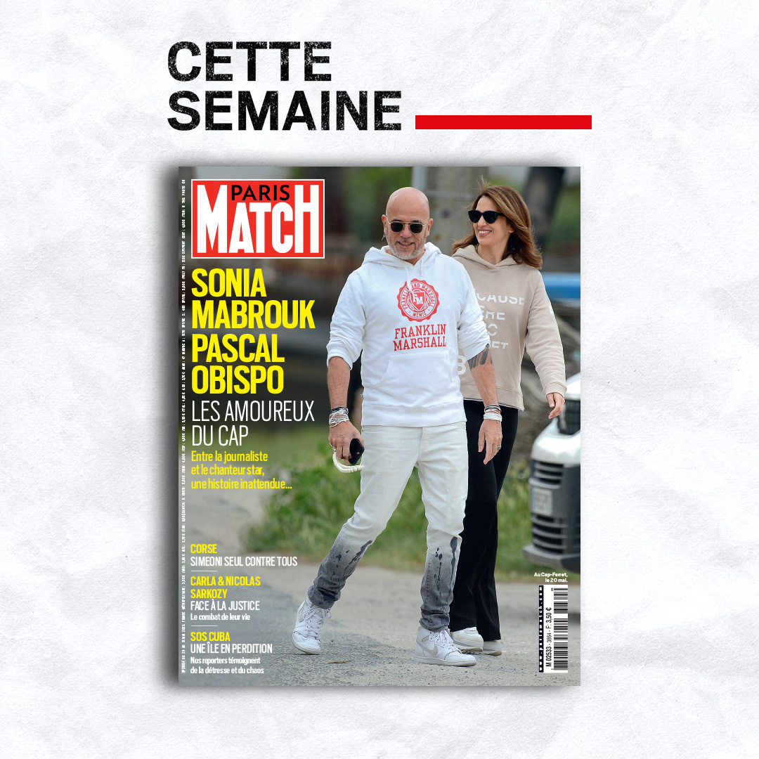 🚨 À la une de 𝗣𝗔𝗥𝗜𝗦 𝗠𝗔𝗧𝗖𝗛 cette semaine !  

📌 Sonia Mabrouk et Pascal Obispo : les amoureux du Cap. 
📌 Carla et Nicolas Sarkozy : le combat de leur vie. 📌 Cuba en perdition.  

Disponible maintenant : bit.ly/3UYFlgH 
Chez votre marchand de presse jeudi.