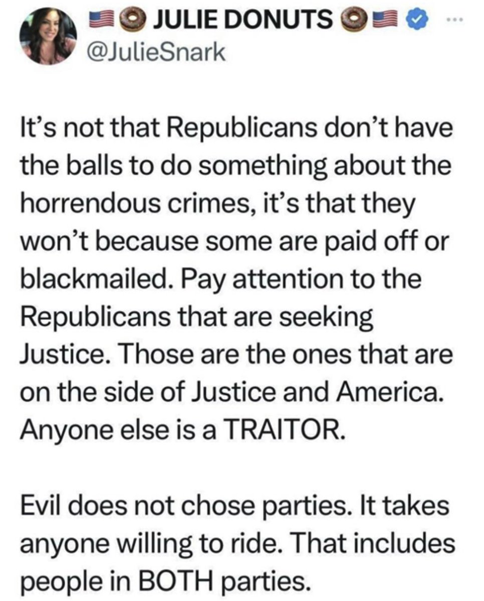 LeahRain77's tweet photo. JULIE IS EXACTLY CORRECT !
@JulieSnark https://t.co/jEyJoEb3fr
