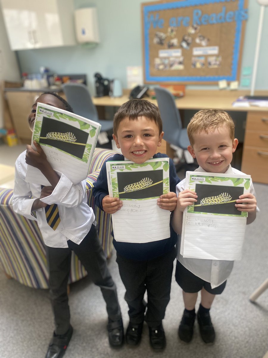 These Reception boys were excited to show me their fantastic writing ✍️