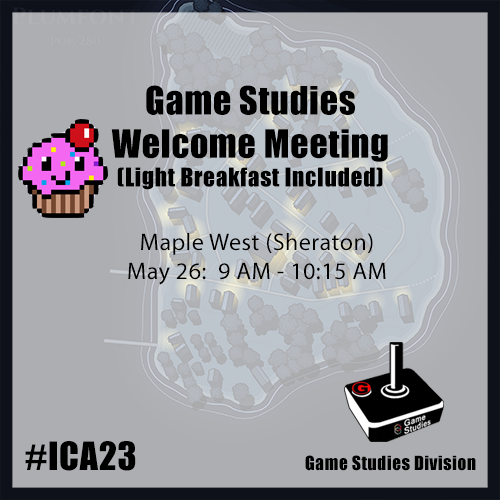 ICAGames's tweet photo. Hello, folks! We've got *16* sessions on the #ICA23 agenda this year. We'll share reminders before each session, but for now? Check 'em below in bunches of four. =) 1/4. It all starts as of 5/26/23, this Thursday! https://t.co/B6p0csBts7