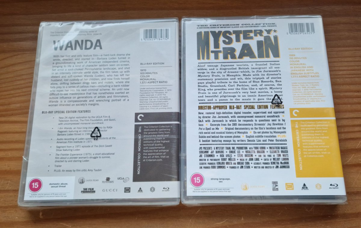 mikeycubed's tweet image. Another great prize from @AVForums!

Huge thanks to Cas for running the comps and to @Criterion for these 2 blurays, both will be first watches.

#AVForums #Criterion #Wanda #MysteryTrain