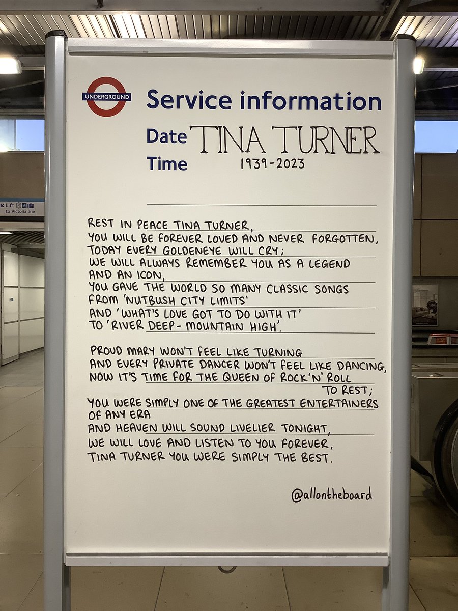 Rest in Peace Tina Turner,
The Queen of Rock 'n' Roll.
You will be forever loved and never forgotten.
Our thoughts are with you, your family, 
friends and all your fans.

#TinaTurner #SimplyTheBest