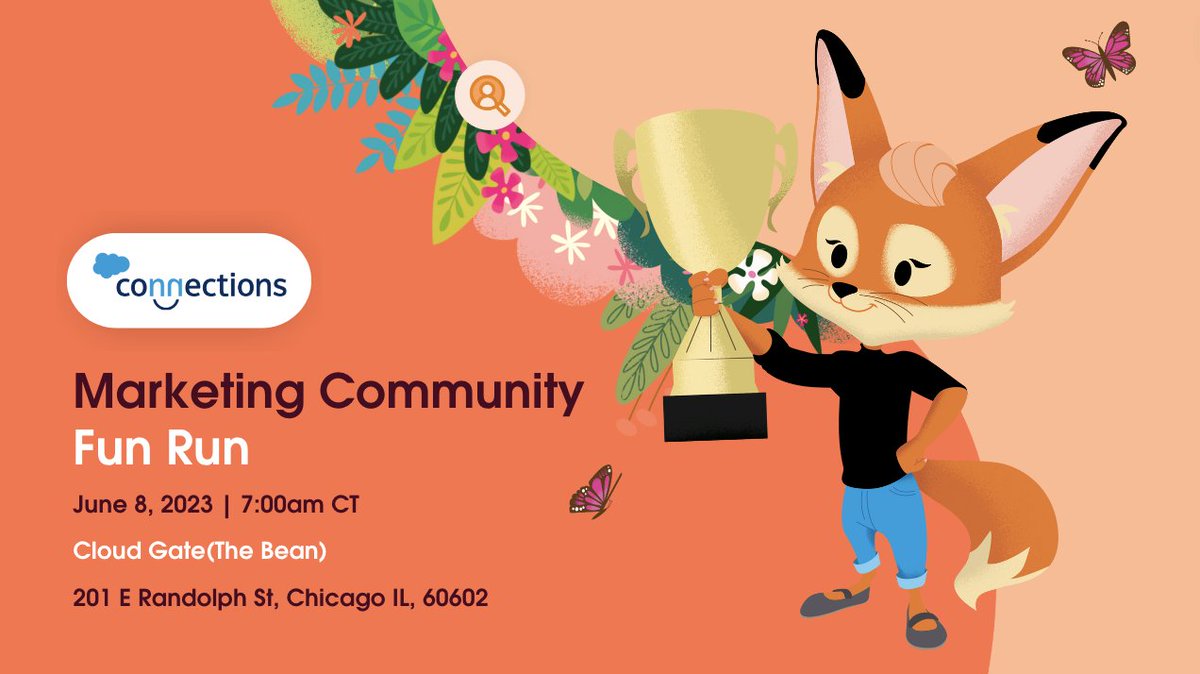 justguilda's tweet photo. Let's bring the magic🪄of the Dreamforce Community 5k Fun Run to Connections! Welcome to the 1st annual Connections 5k Fun Run🏃‍♀️

If you're attending #CNX23 and are a runner, jogger or walker looking for a fun activity before sessions begin, RSVP today!

👉https://t.co/S8Poe7dQSO https://t.co/irFFEyyJl4