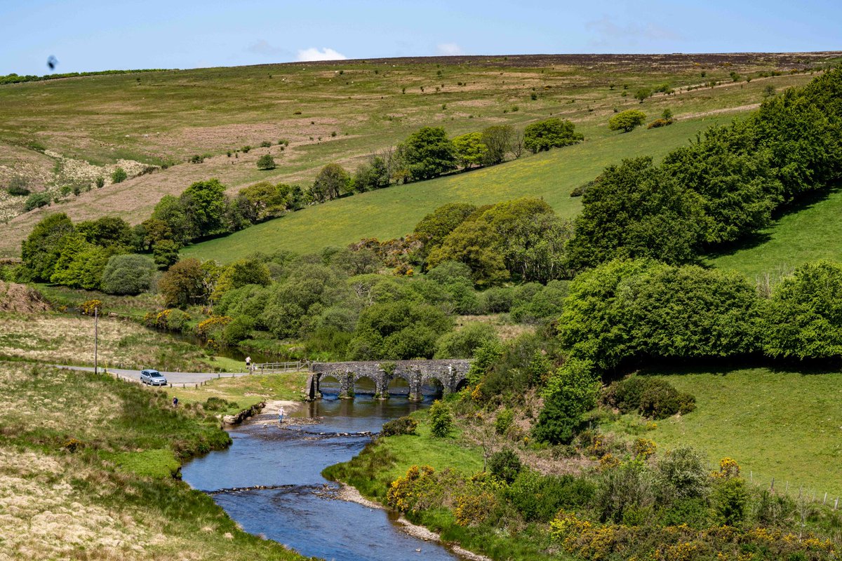 A sunny Landacre #Exmoor #bridge