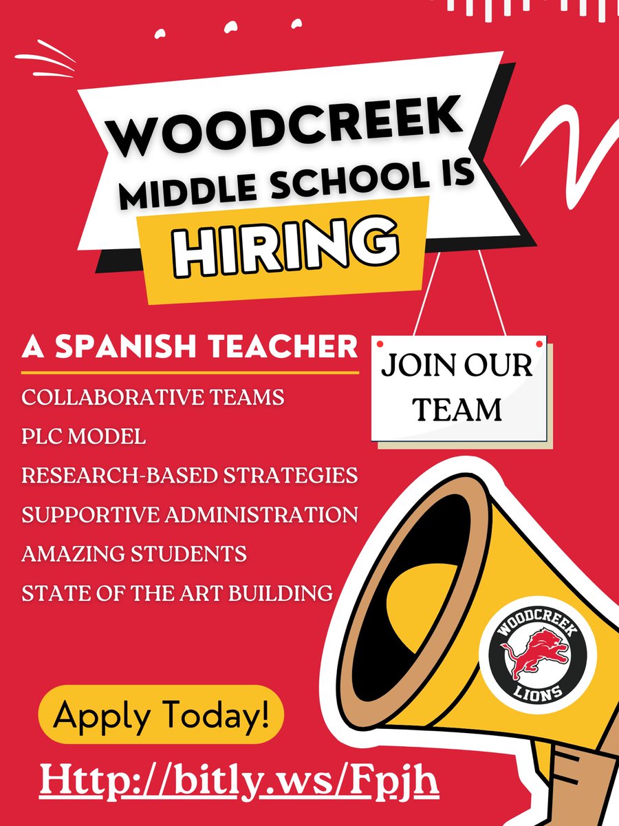 Come join an ELITE group of teachers/staff who are so fortunate to work with some incredible students...COME BE A LION!

#BeEliteWMS