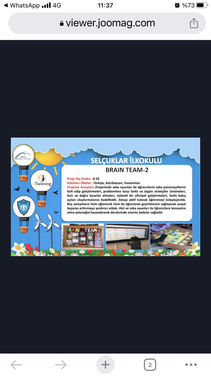 Üyesi olduğum projemiz 2023 Mersin eTwinning dergisinde yayınlandı.
<a href="/OguzhanTulucu/">Oğuzhan TÜLÜCÜ</a> 
<a href="/toroslarmem/">Toroslar İlçe Milli Eğitim Müdürlüğü</a> 
<a href="/SelcuklarI/">Selçuklar İlkokulu /Ortaokulu</a> 
<a href="/bircankeles/">Bircan Keleş</a> 
<a href="/MersinMEM/">Mersin İl Millî Eğitim Müdürlüğü</a> 
<a href="/MersinMEMArGe/">Mersin MEM ArGe</a> 
<a href="/songulreisoglu/">Songül Reisoğlu</a> 
<a href="/ayseakyldrm/">Ayşe AK</a>