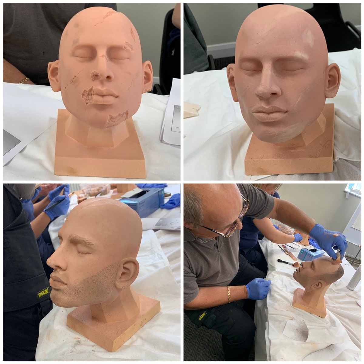 Today I ran a soft tissue restoration &amp; cosmetics session with 3 of our embalmers. Skill in this area can sometimes be the only way to afford our families the chance to see their loved ones. They did amazing work - as you can see with Mike here! #itswhatwedo <a href="/CoopFuneralcare/">Co-op Funeralcare</a>