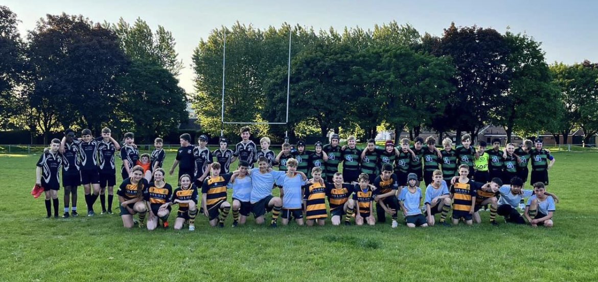 PillHarriersRFC's tweet photo. A big thank you to Old Illtydians RFC and Caerleon RFC for joining our U12s in a 7 a side Round Robin tonight. Some great rugby played by all! UTH! https://t.co/kRIrYhyvKF