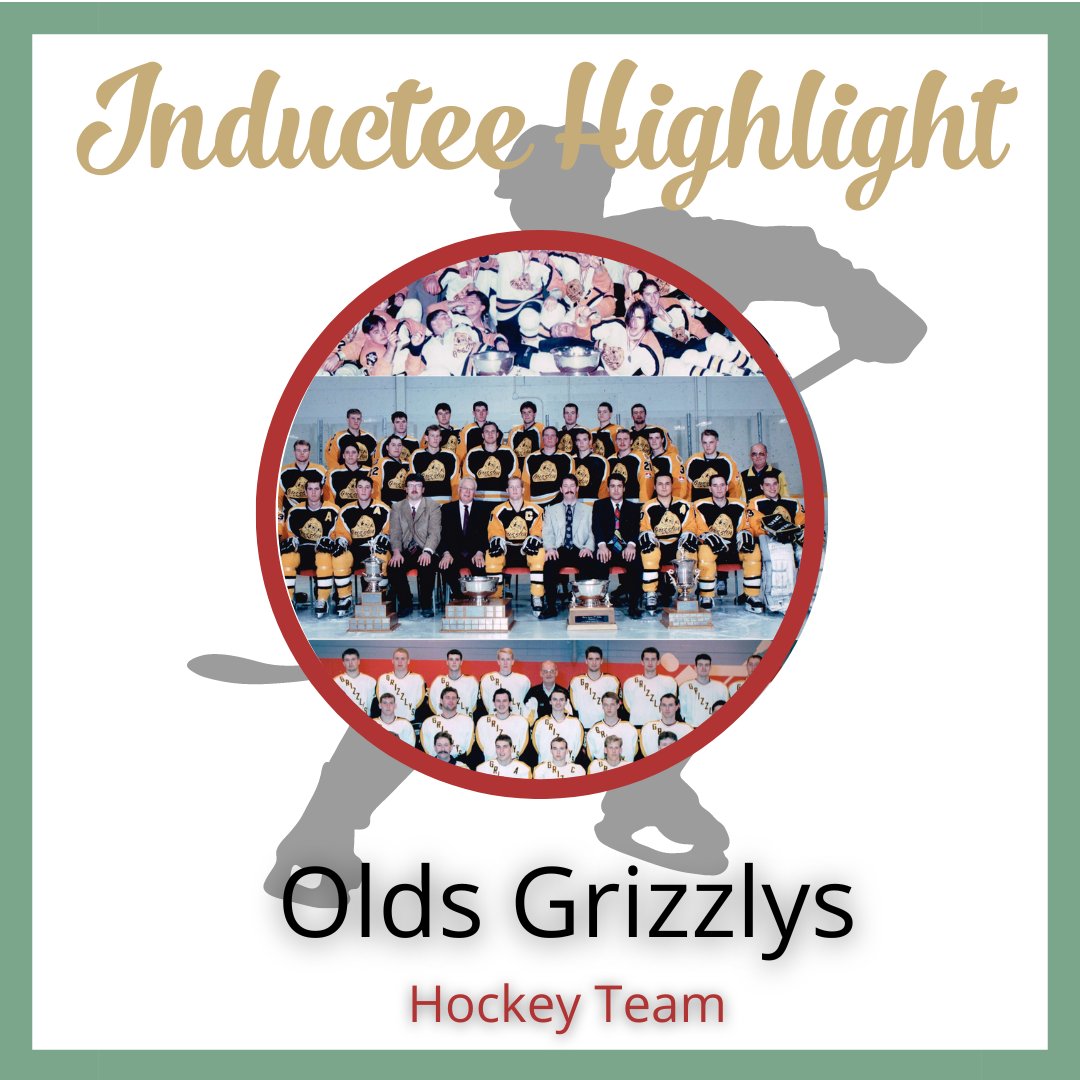 Today we're highlighting the 1991-1994 Olds Grizzlys!

The Taber Golden Suns moved to Olds and became the Grizzlys for the 1981-82 hockey season. They remain one of only two teams to win the AJHL Championship three years in a row (1991-94).

#ABSportsHall2023 <a href="/GrizzlysAJHL/">Olds Grizzlys</a>