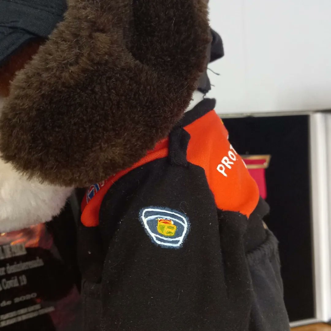 La madre de uno de nuestros voluntarios, nos ha hecho esta preciosa mascota.
No le falta detalle.
Nos ayudáis a buscarle un nombre??