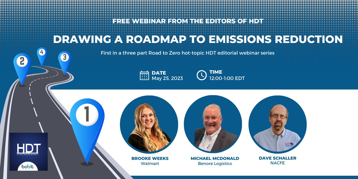 HDTrucking's tweet photo. Got #ZEV questions? Register now for this May 25 HDT webinar, where leading fleets in sustainability and the North American Council for Freight Efficiency will explore how trucking fleets can get started on a path to lower emissions. @NACFE_Freight

https://t.co/3h0OrWXMHW https://t.co/WqNeyzO1Hq
