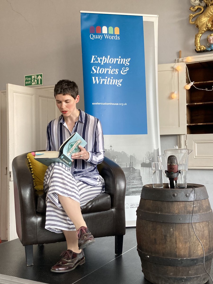 Thank you ⁦<a href="/kimtsherwood/">Kim Sherwood</a>⁩ for a magical #QuayWords evening. #Exeter launch of ‘A Wild &amp; True Relation’. Women on ships, Devon pirate tales, writers’ secrets. Fantastic! ⁦<a href="/ExeterLiving/">Exeter Living</a>⁩ ⁦<a href="/ExeterCityofLit/">Exeter City of Literature</a>⁩ ⁦<a href="/LitWorks/">Literature Works</a>⁩ ⁦<a href="/ViragoBooks/">Virago Press</a>⁩