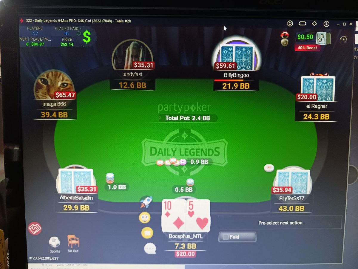 ScottRoyston's tweet photo. Took down the @partypoker $22 #DailyLegends PKO today!!! Been a long time since I've won an online tournament!!
#FeelsGoodMan
#partypoker
@padspoker thanks for the inspirational insta stories👍🏆🥇 https://t.co/dXeII6Bi6Y