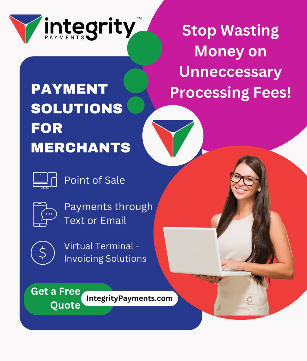 What does your #business need today?

Integrity Payments 
integritypayments.com
Info@integritypayments.com
877-639-1000

#Integritypayments #paymentprocessing #paymentsolutions #payments #pointofsale #invoicing #invoicingsoftware #payroll #smallbusiness #smallbiz
