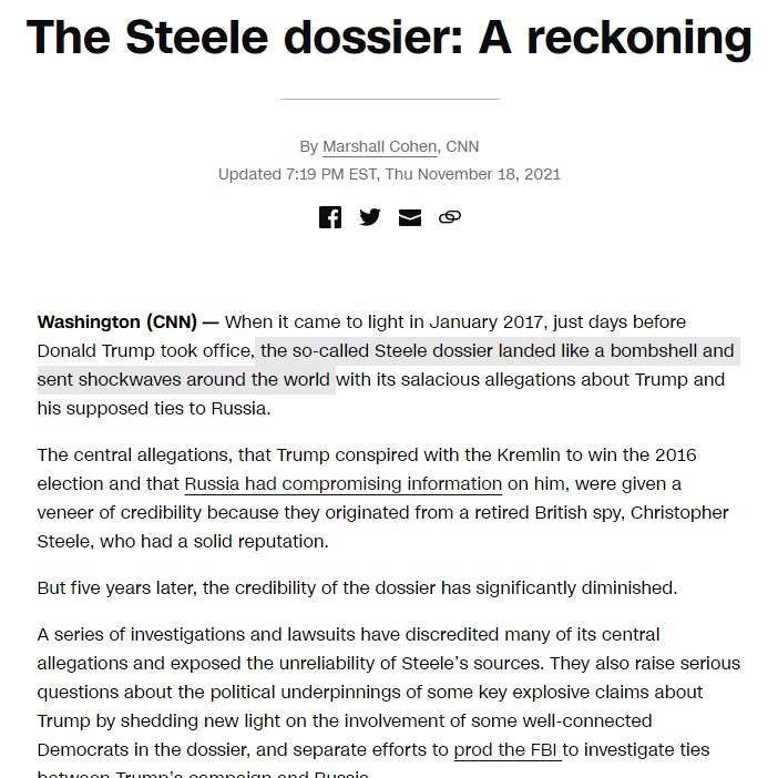 The ability of DNC Russiagaters to turn history on its head is simply amazing. From world shattering bombshell to harmless dud with a few keystrokes.