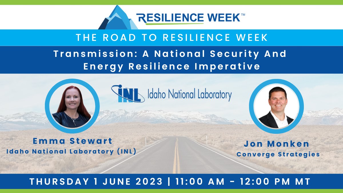 BLUF⚡️Today’s electric #grid cannot adequately address the #nationalsecurity threats it faces

📍Join us on Thursday 1 June for the Road to #ResilienceWeek Webinar  on “#Transmission: A National #Security and #EnergyResilience Imperative' 

Register. inlhrfedramp.gov1.qualtrics.com/jfe/form/SV_50…
