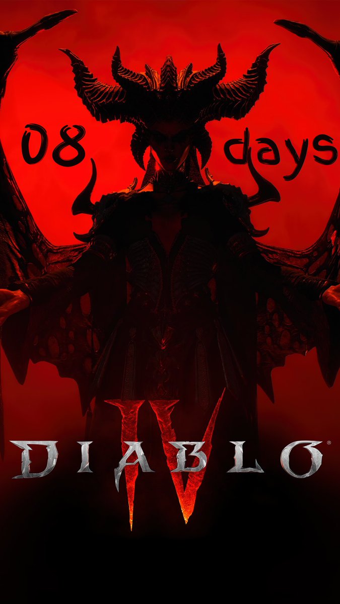 😈 08 days til all HELL breaks loose! #HailLilith #DiabloIV
