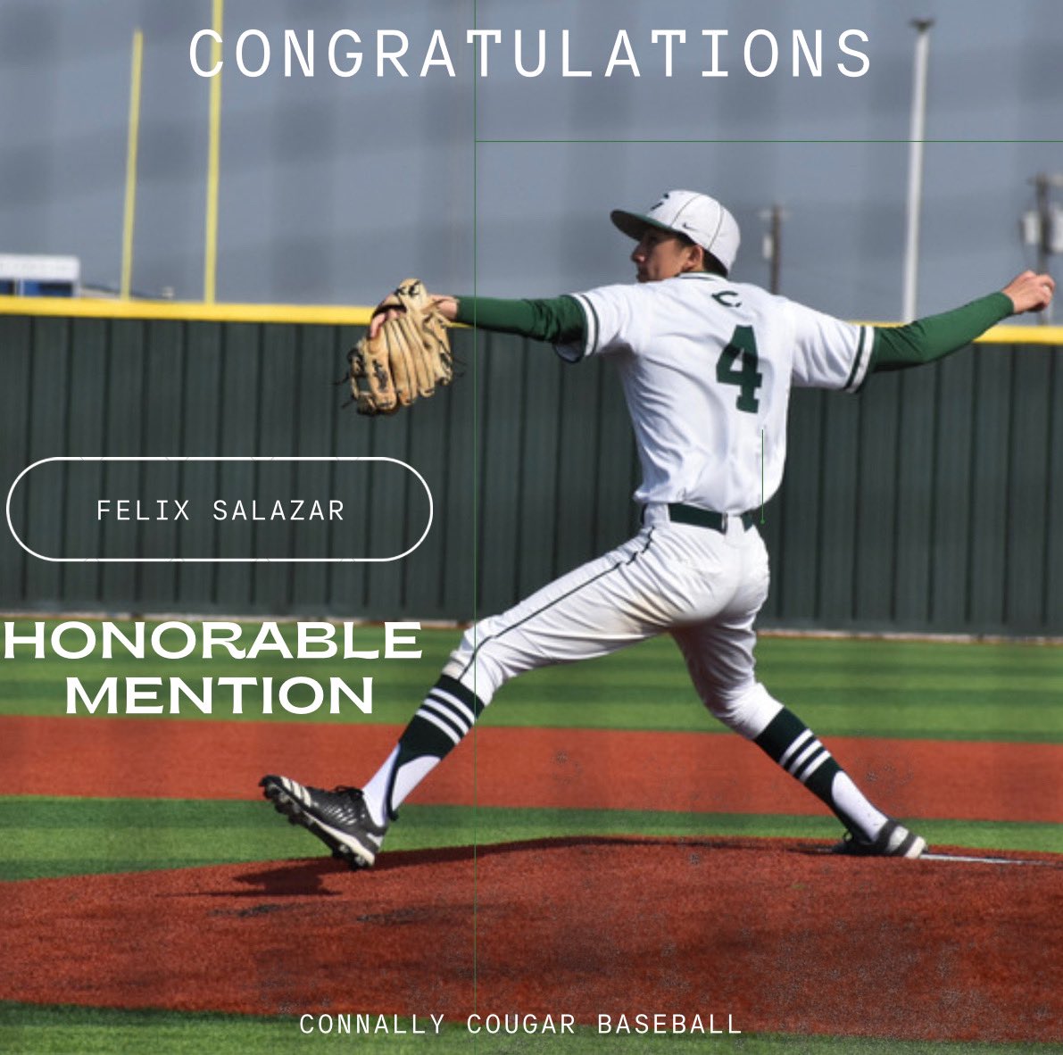 Congratulations to Felix Salazar for earning District 23-5A Honorable Mention! <a href="/PfISDAthletics/">PfISD Athletics</a> <a href="/JBConnallyHS/">Connally High School</a>